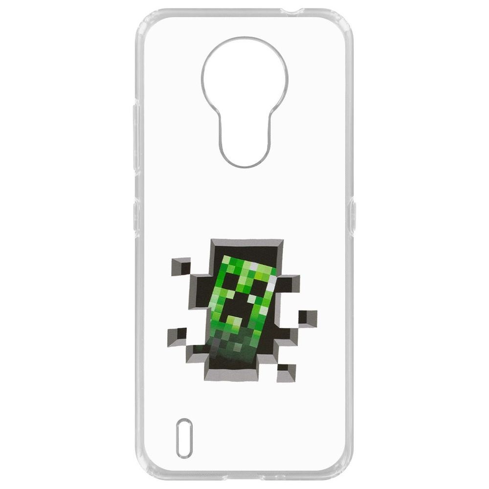 

Чехол-накладка Krutoff Clear Case Minecraft-Крипер для Nokia 1.4, Прозрачный