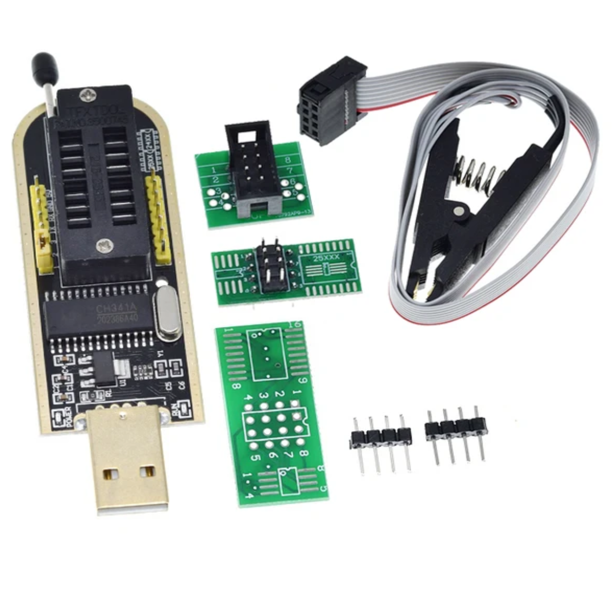 Программатор для BIOS на CH341 c зажимом EEPROM для программирования SOIC8 SOP8 программатор usb для esp8266 esp 01