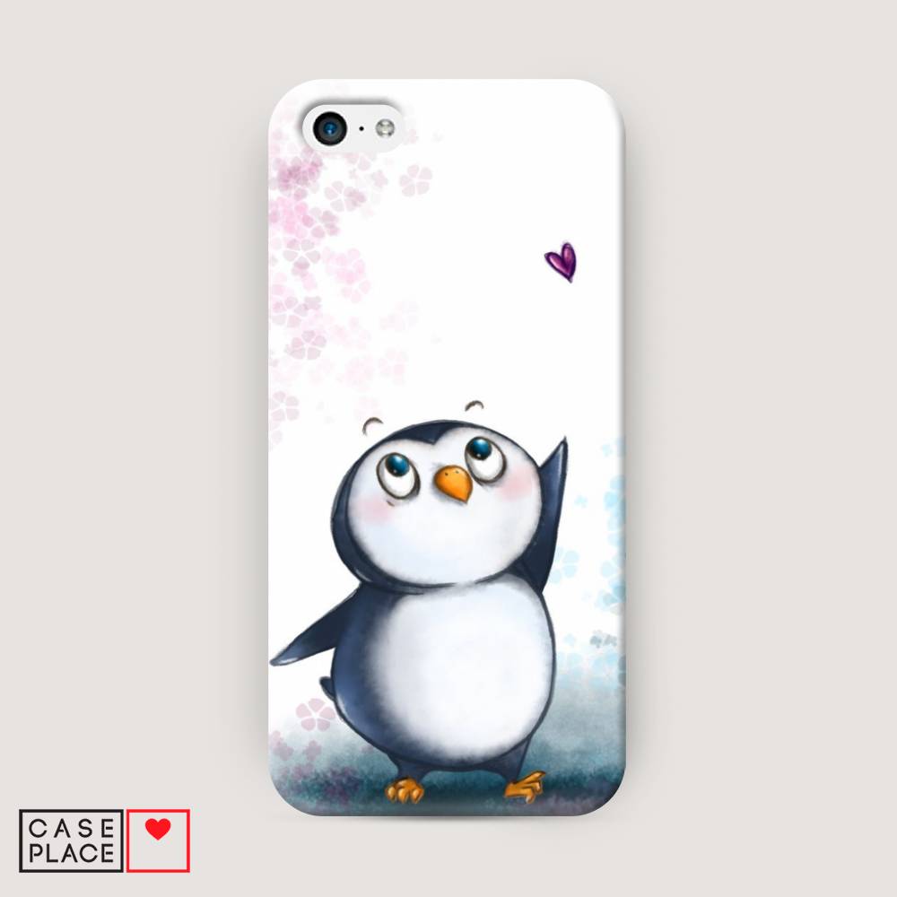 

Пластиковый чехол "Пингвин и сердечко" на Apple iPhone 5C, 10220-1
