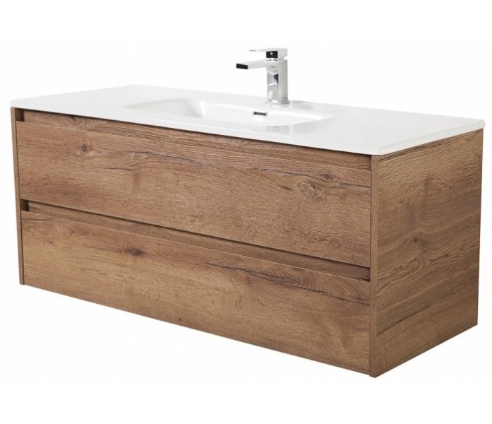 

Тумба с керамической раковиной BelBagno Kraft 120 см, цвет Rovere Tabacco, Коричневый, Тумба с раковиной Belbagno 120 см