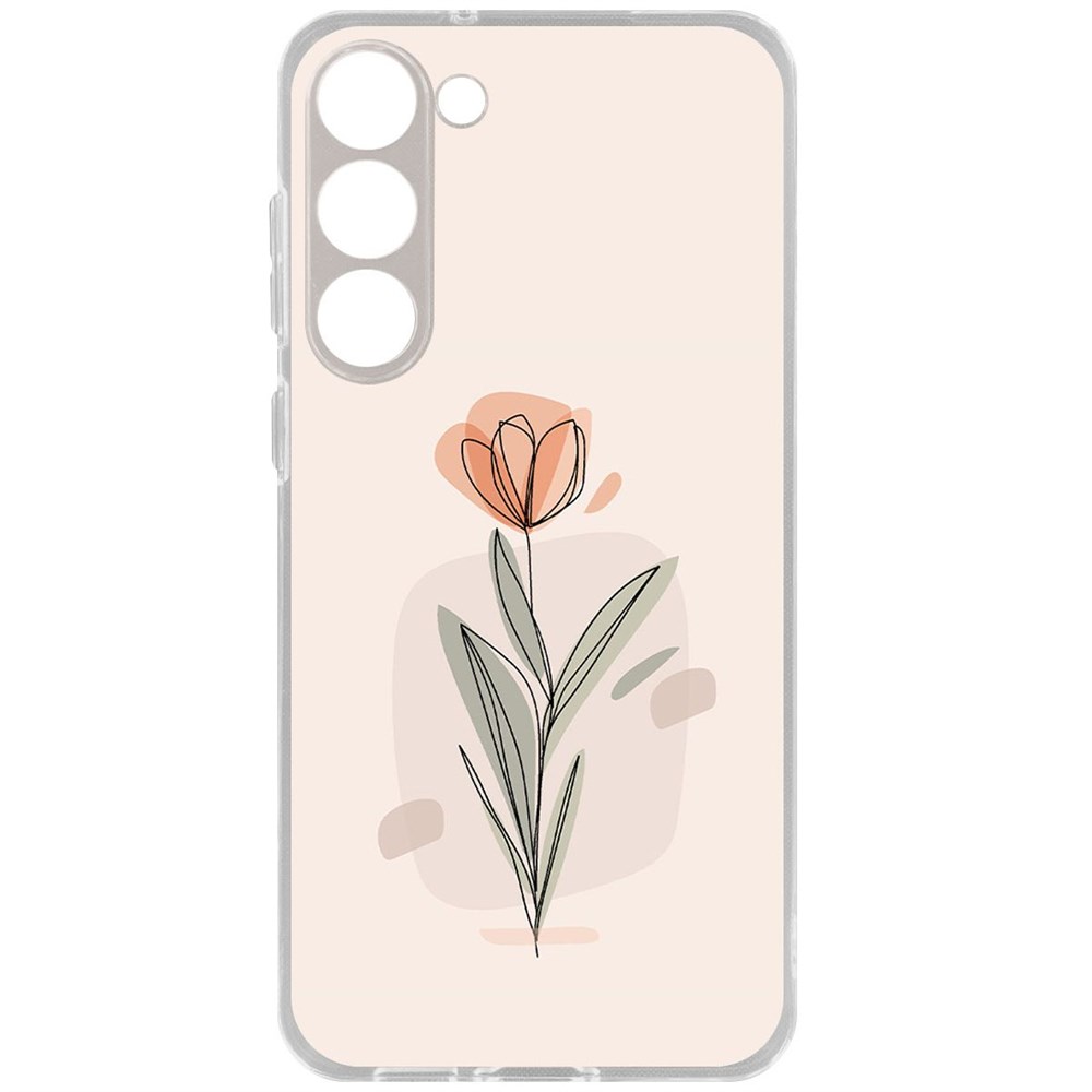 

Чехол-накладка Krutoff Clear Case Тюльпан для Samsung Galaxy S23+, Прозрачный