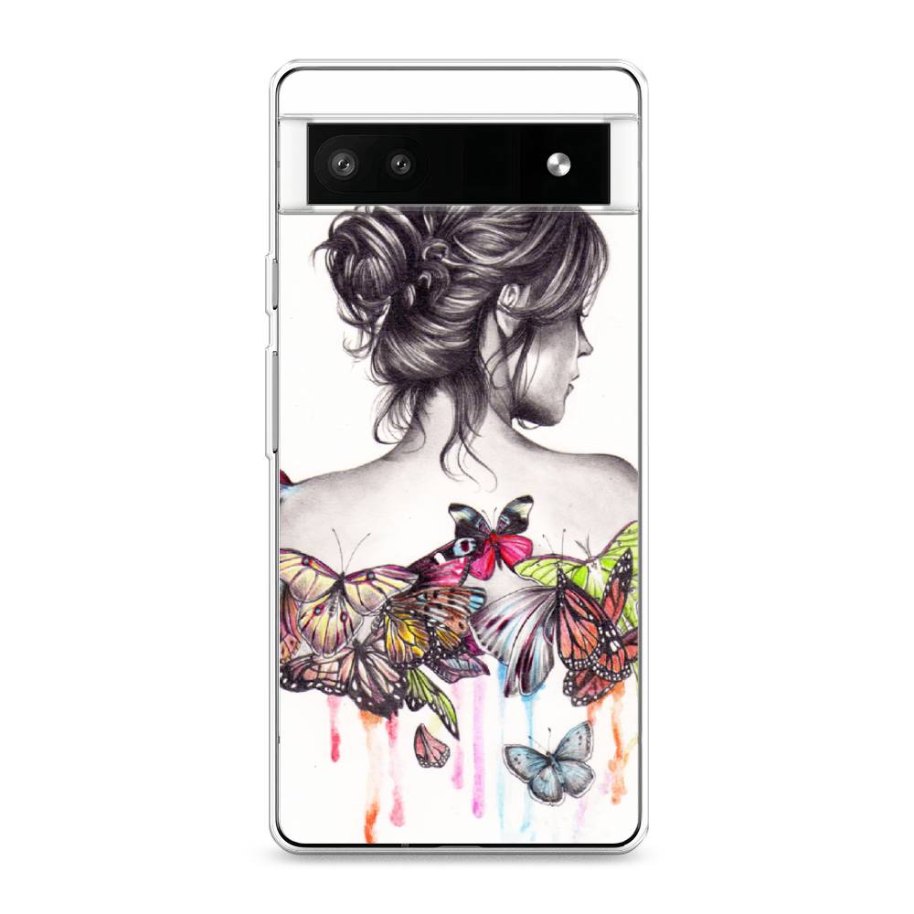 

Чехол Awog на Google Pixel 6A "Девушка с бабочками", Разноцветный, 271150-10