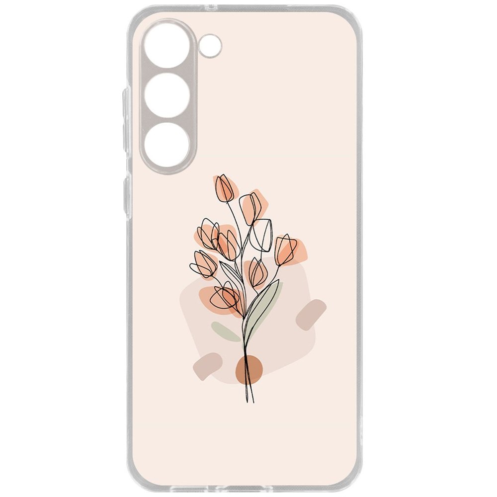 

Чехол-накладка Krutoff Clear Case Букет тюльпанов для Samsung Galaxy S23+, Прозрачный