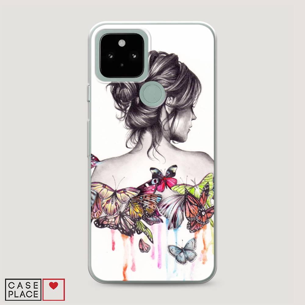 

Чехол Awog на Google Pixel 5 "Девушка с бабочками", Разноцветный, 270750-10