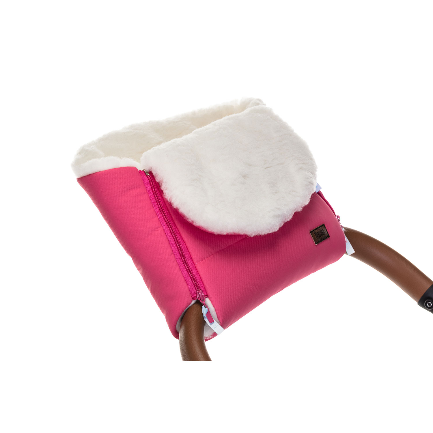 Муфта меховая для коляски Nuovita Vichingo Bianco розовая