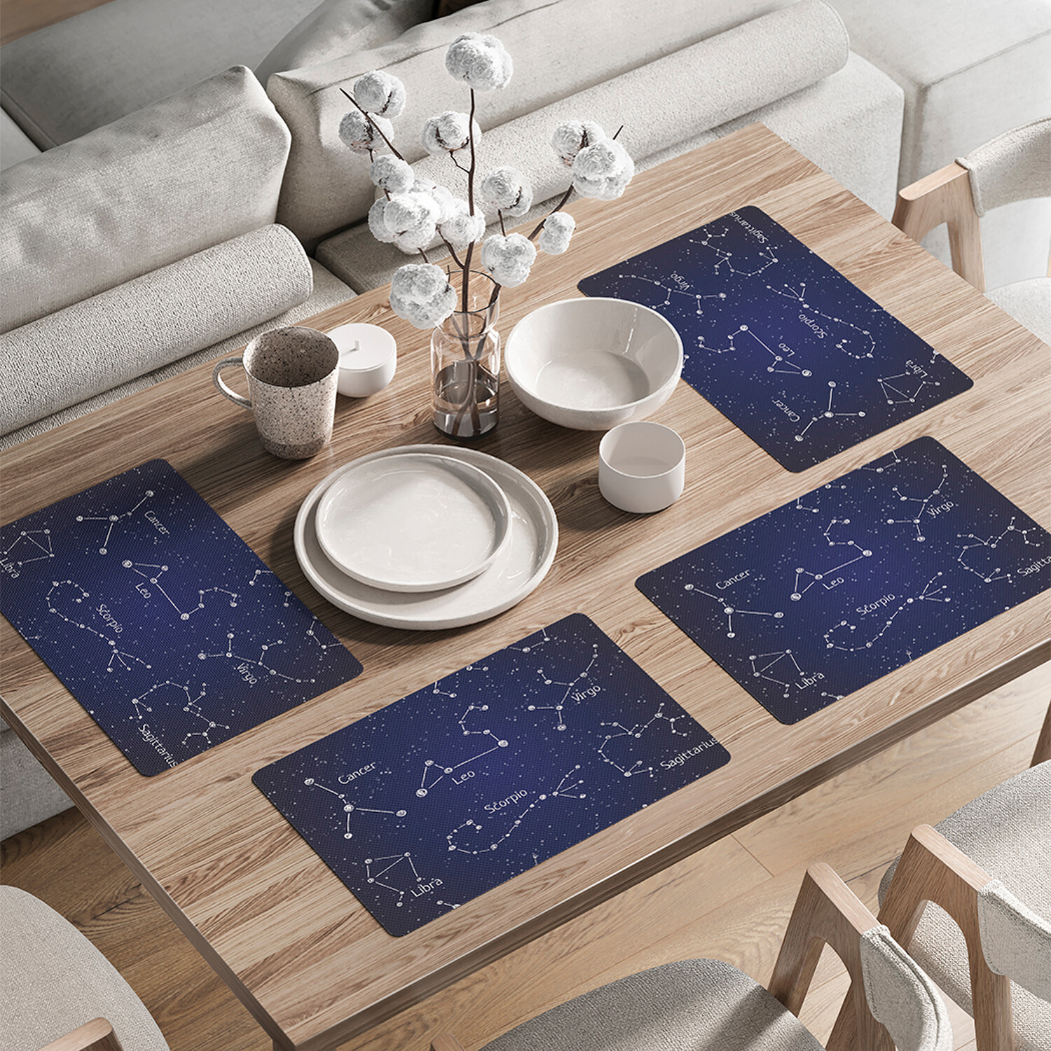 

Комплект салфеток JoyArty "Астрономический атлас" для сервировки стола 46x30 см 4шт, Фиолетовый, Астрономический атлас