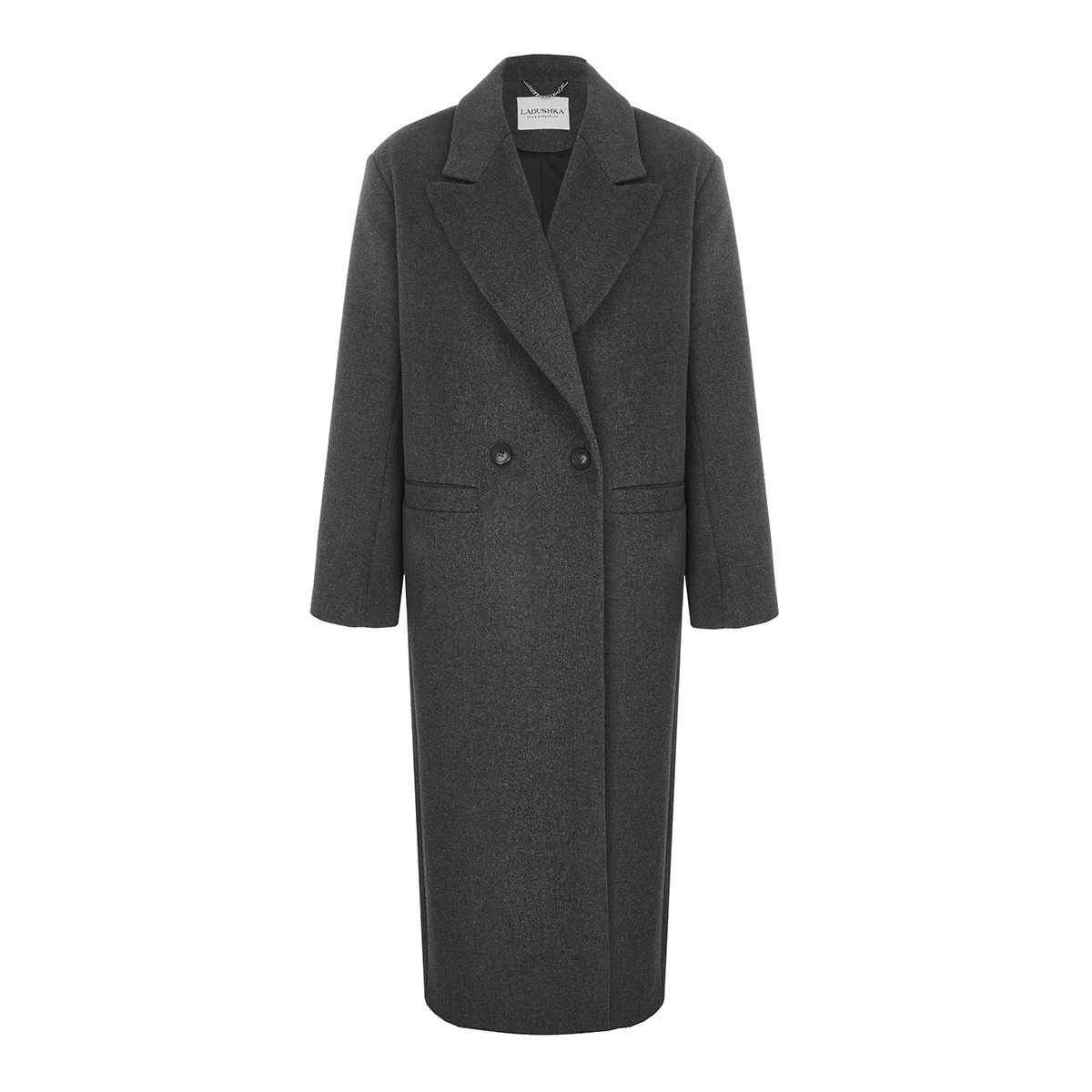 

Пальто женское Ladushka Brand 55424 серое, Серый, 55424