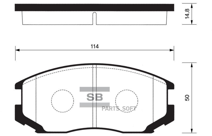 

Тормозные колодки Sangsin brake передние дисковые SP1142