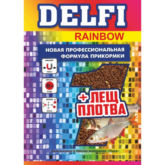 

Делфи Прикормка DELFI Rainbow, лещ-плотва, анис, ваниль, зелёная, 800 г, Зеленый, Rainbow