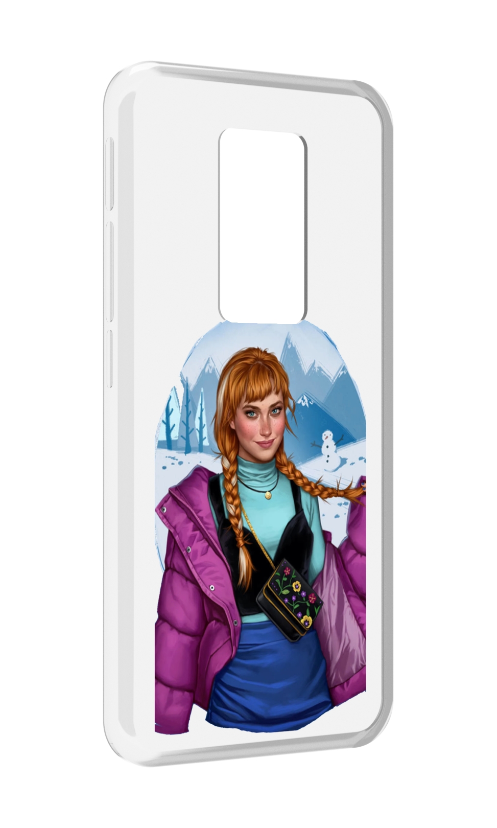 Чехол MyPads девушка-в-фиолетовой-куртке женский для Motorola Defy 2021