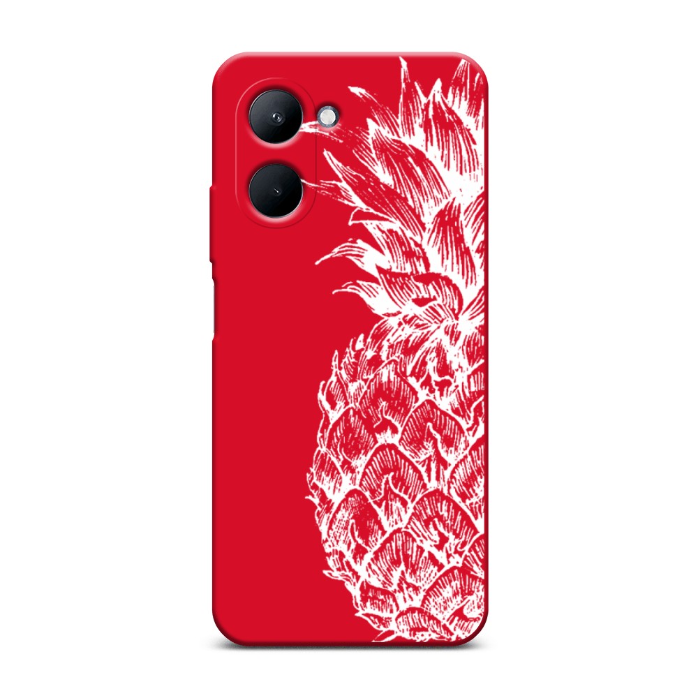 

Чехол Awog на Realme C33 "Ананас графика белая", Белый, 2511353-1