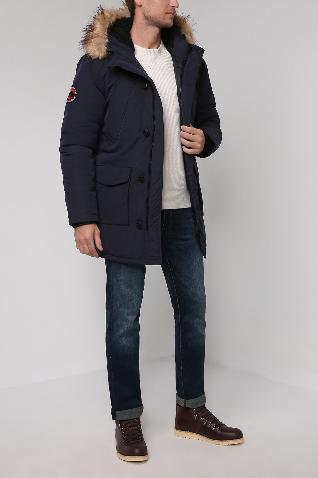 фото Парка мужская superdry m5011192a синяя m