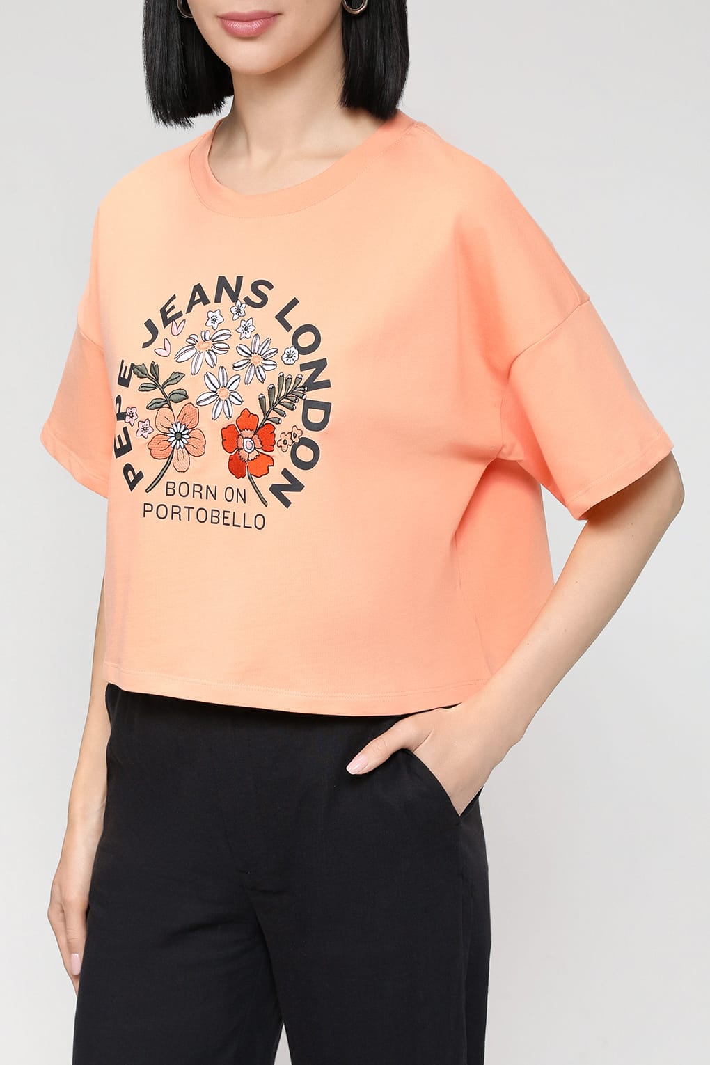 

Футболка женская Pepe Jeans London PL581305 оранжевая XS, Оранжевый, PL581305