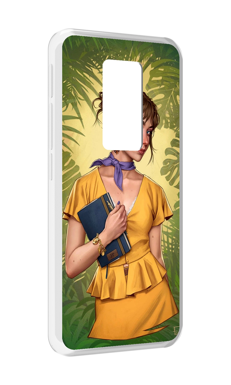 

Чехол MyPads девушка-в-зелени женский для Motorola Defy 2021, Прозрачный, Tocco