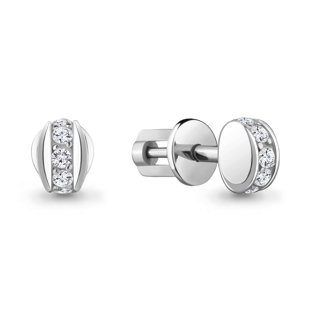 

Серьги пусеты из белого золота с бриллиантом Aquamarine 942876А_585_бз, 942876А_585_бз