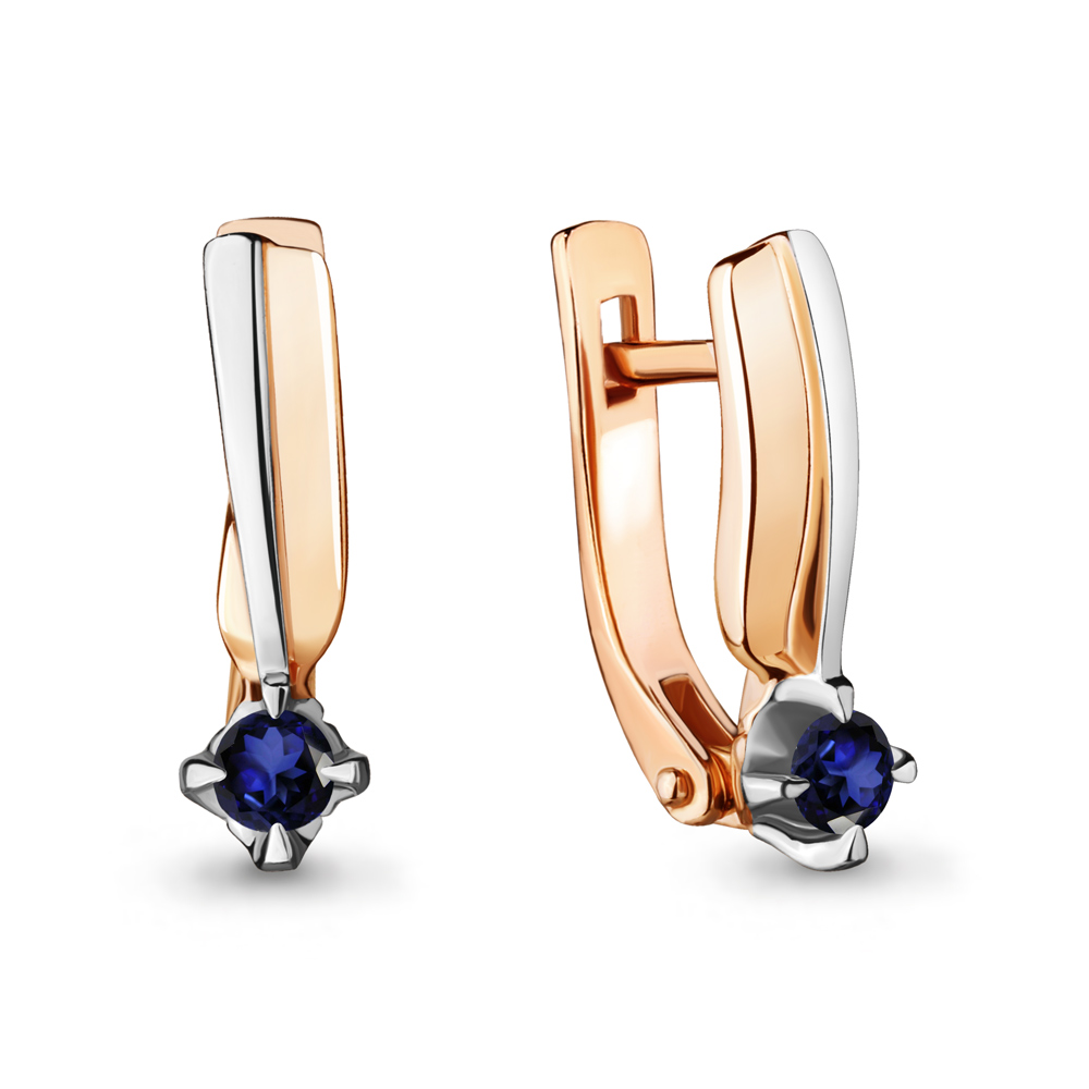 

Серьги из красного золота с сапфиром Aquamarine 942651к_585_кз, 942651к_585_кз