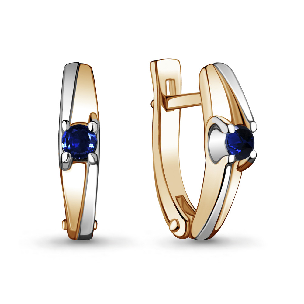 

Серьги из красного золота с сапфиром Aquamarine 942648к_585_кз, 942648к_585_кз