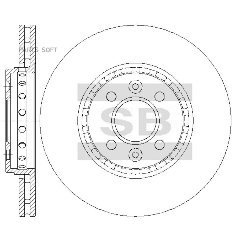 

Диск Тормозной, Передний Sangsin brake арт. SD3073