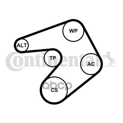 Комплект Ремня Приводного Opel Astra J Gtc 14 Continental арт 6PK1205K1 7410₽