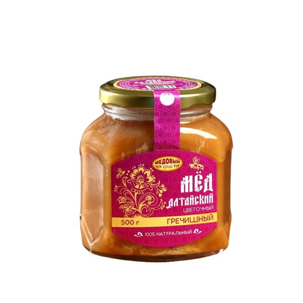 Мёд Алтайский гречишный натуральный цветочный 500 г