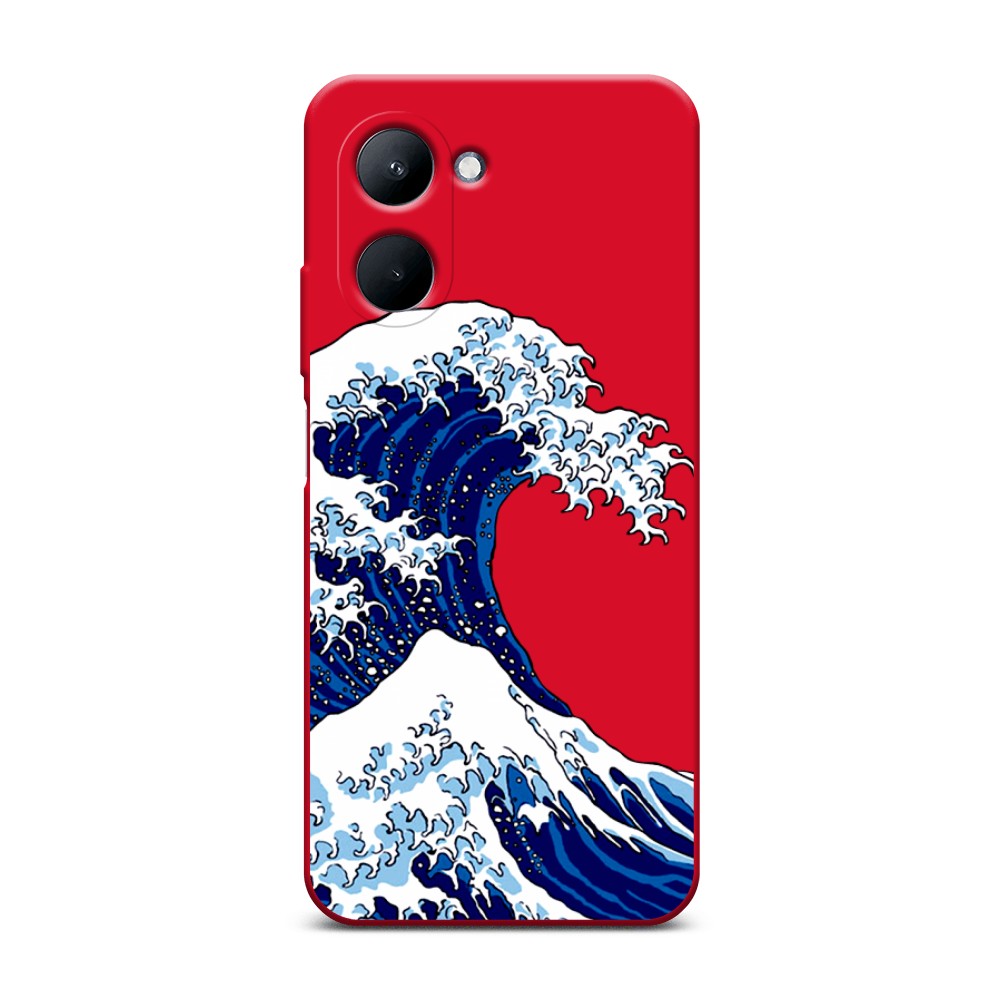 

Чехол Awog на Realme C33 "Волна в Канагаве", Синий;белый, 2511353-1