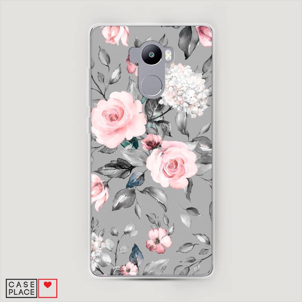 

Пластиковый чехол "Розы на сером" на Xiaomi Redmi 4