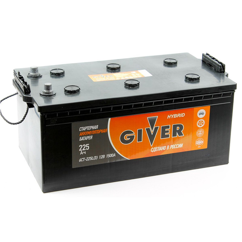 

Акб 225 А/Ч Giver Hybrid (Пуск.ток. 1500А) Евро 6Ct225 Giver арт. 6CT-225