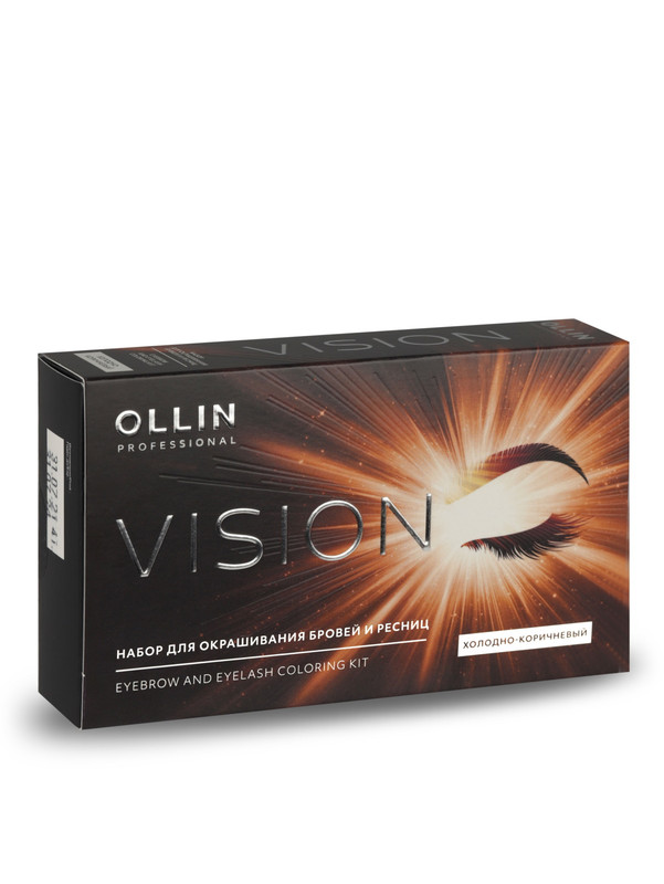 Купить Набор OLLIN PROFESSIONAL VISION для окрашивания бровей и ресниц холодно-коричневый 2*20 мл