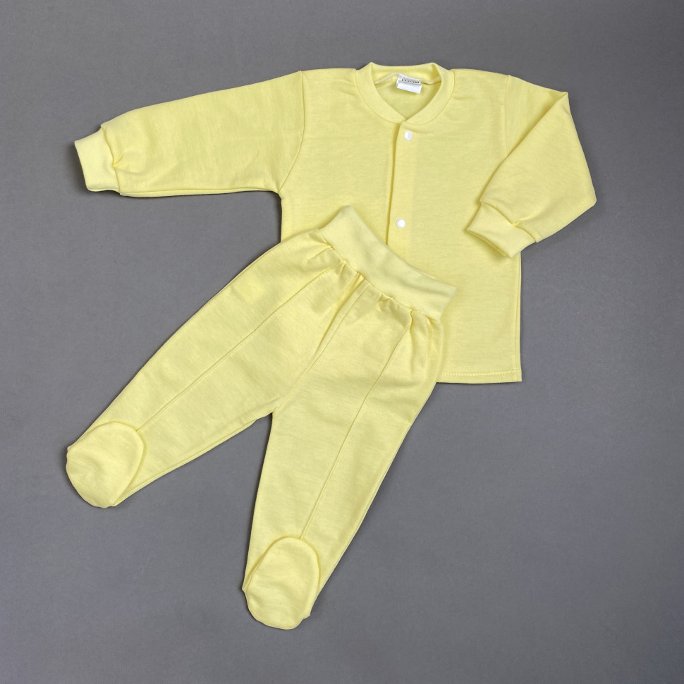Комплект одежды детский Clariss Базовая коллекция, желтый, 62 комплект из 2х ползунков с открытыми ножками голубой с принтом gulliver 6 9 м