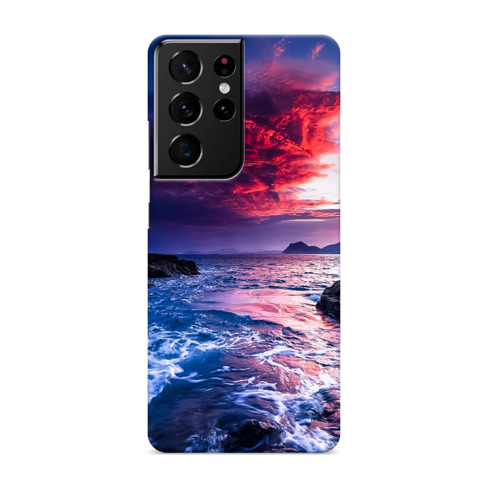 

Пластиковый чехол "Волны 1" на Samsung Galaxy S21 Ultra, 2102220-3
