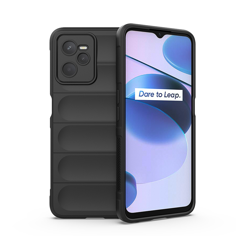 

Противоударный чехол Flexible Case для Realme C35, черный, Flexible Case