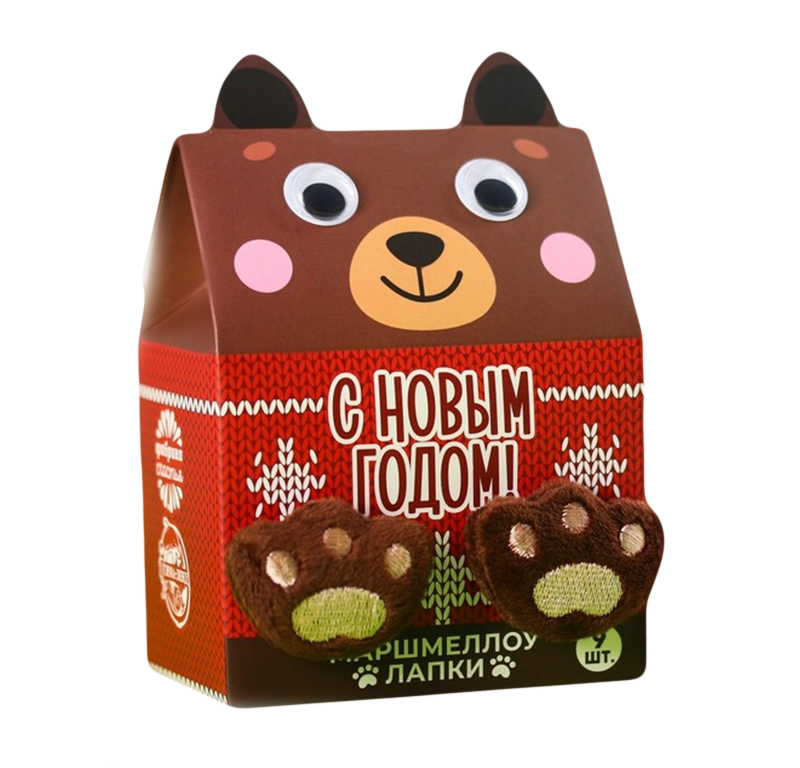 

Маршмеллоу-лапки С новым годом, 72 г (9 шт.)