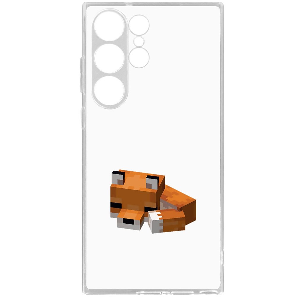 

Чехол-накладка Krutoff Clear Case Minecraft-Спящий Лисенок для Samsung Galaxy S23 Ultra, Прозрачный