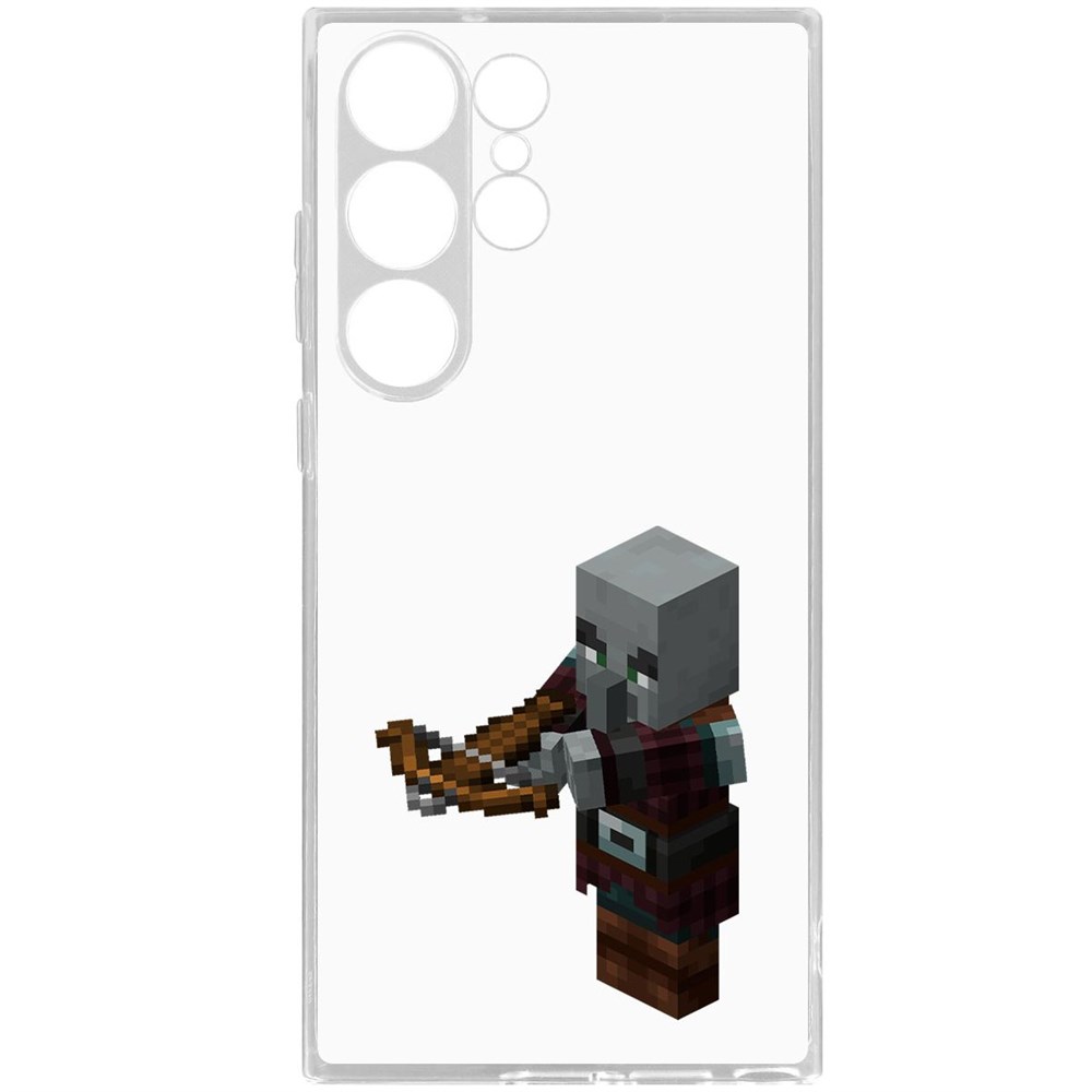 

Чехол-накладка Krutoff Clear Case Minecraft-Разбойник для Samsung Galaxy S23 Ultra, Прозрачный