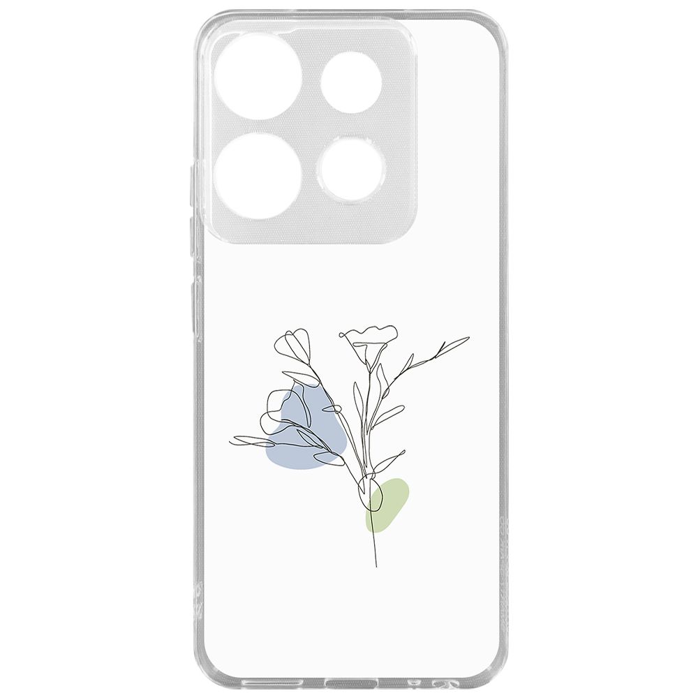 

Чехол-накладка Krutoff Clear Case Эустома для INFINIX Smart 7, Прозрачный