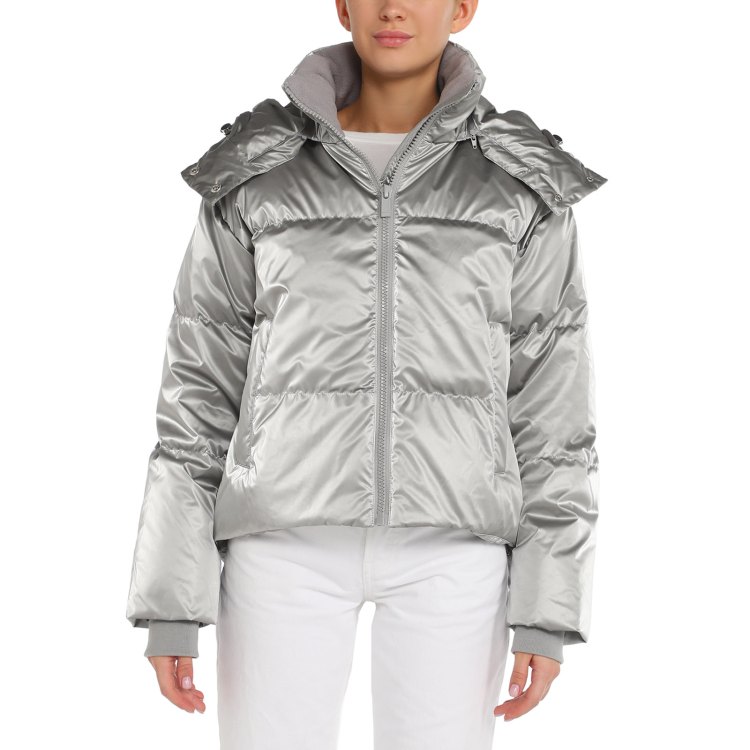

Пуховик женский Maison David MLY010 серый 2XL, MLY010