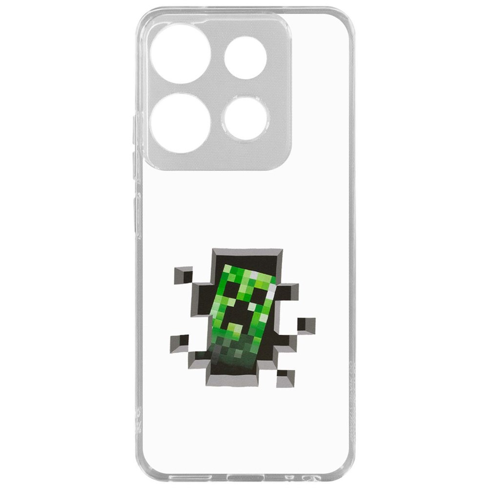 

Чехол-накладка Krutoff Clear Case Minecraft-Крипер для INFINIX Smart 7, Прозрачный