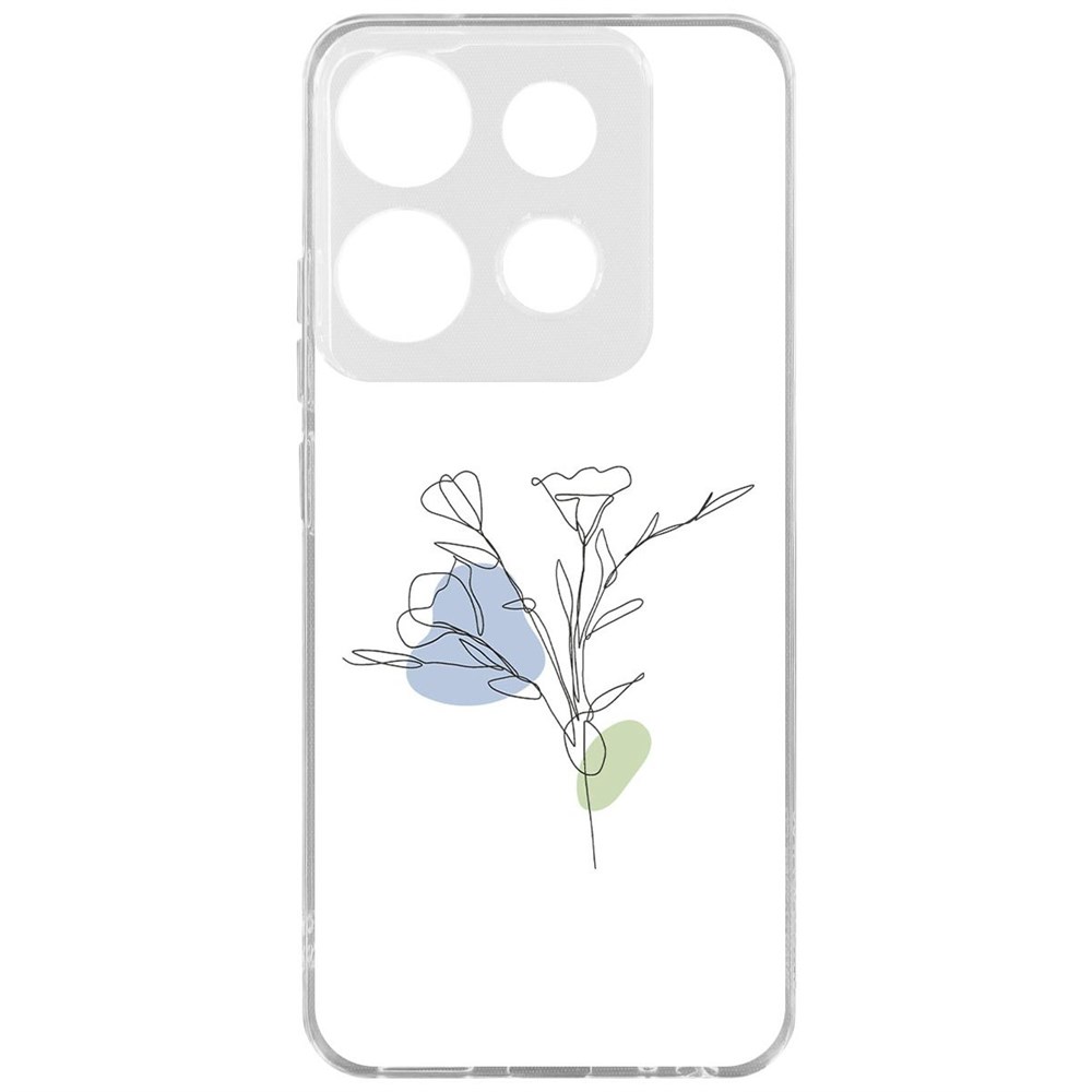 

Чехол-накладка Krutoff Clear Case Эустома для TECNO POP 7, Прозрачный