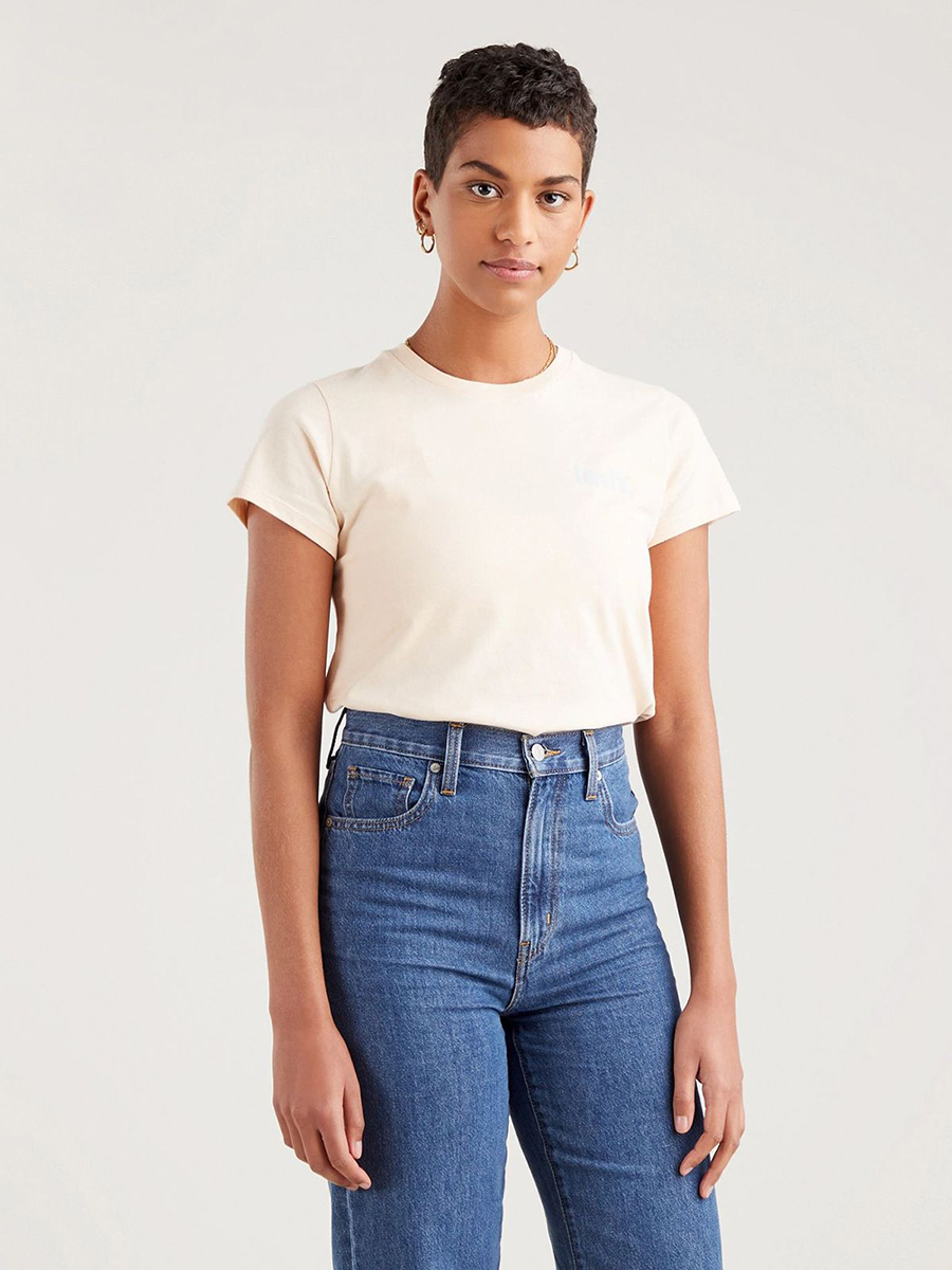 

Футболка женская Levi's 17369-1774 розовая M, Розовый;белый, 17369-1774