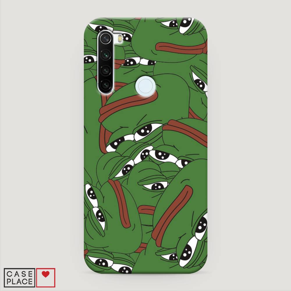 фото Пластиковый чехол "печальный frog" на xiaomi redmi note 8t awog