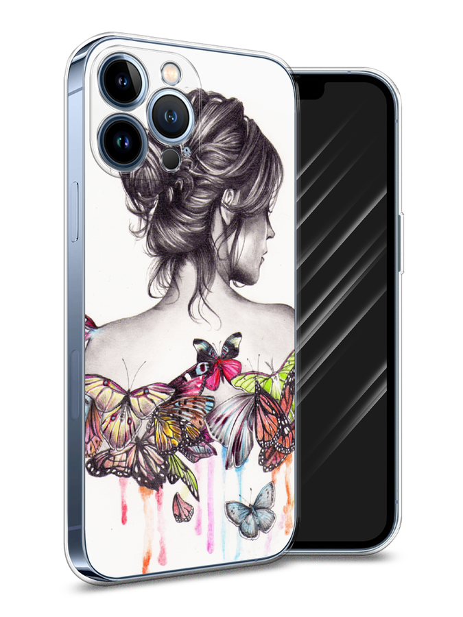 

Чехол Awog на Apple iPhone 13 Pro Max / Айфон 13 Pro Max "Девушка с бабочками", Разноцветный, 14450-10