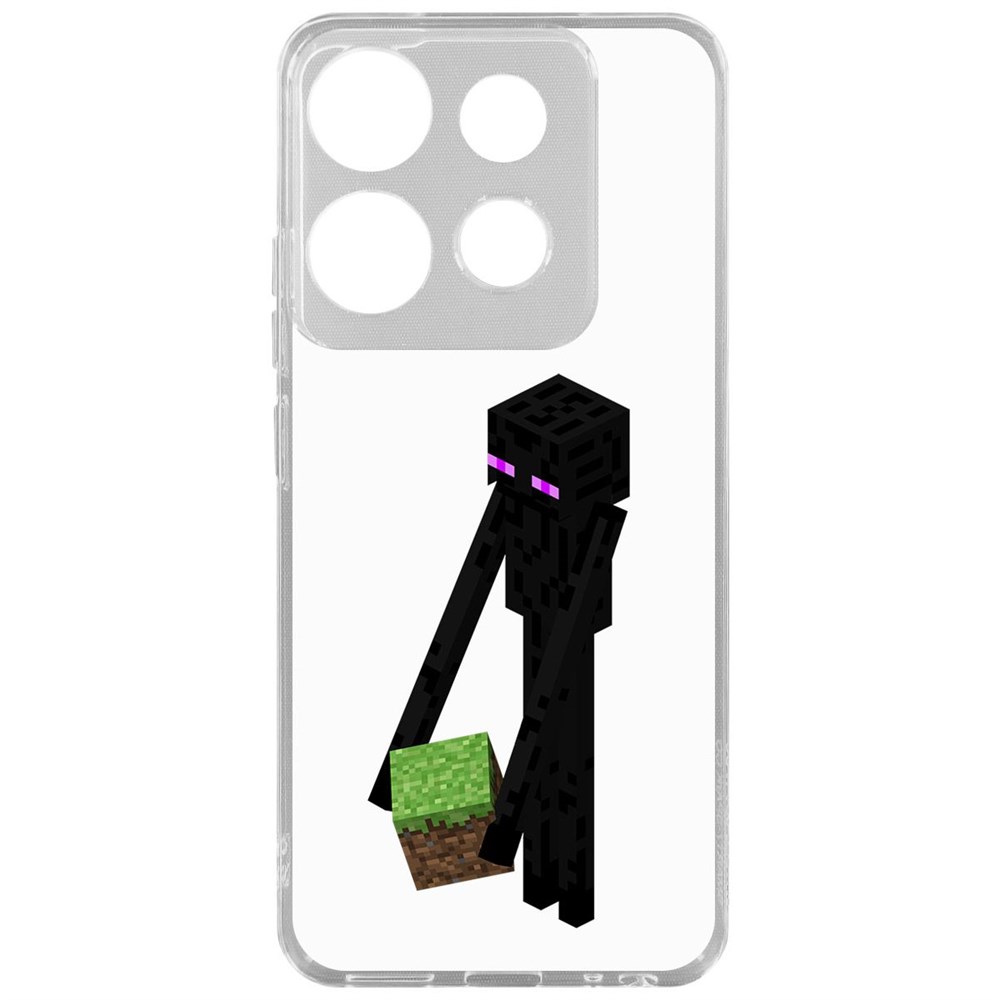 

Чехол-накладка Krutoff Clear Case Minecraft-Эндермен для TECNO POP 7, Прозрачный