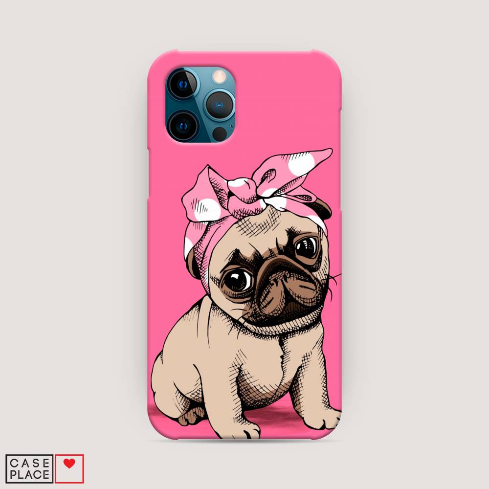 фото Пластиковый чехол "dog pin-up" на apple iphone 12 pro awog