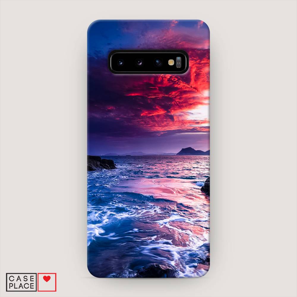 

Пластиковый чехол "Волны 1" на Samsung Galaxy S10, 27020-3