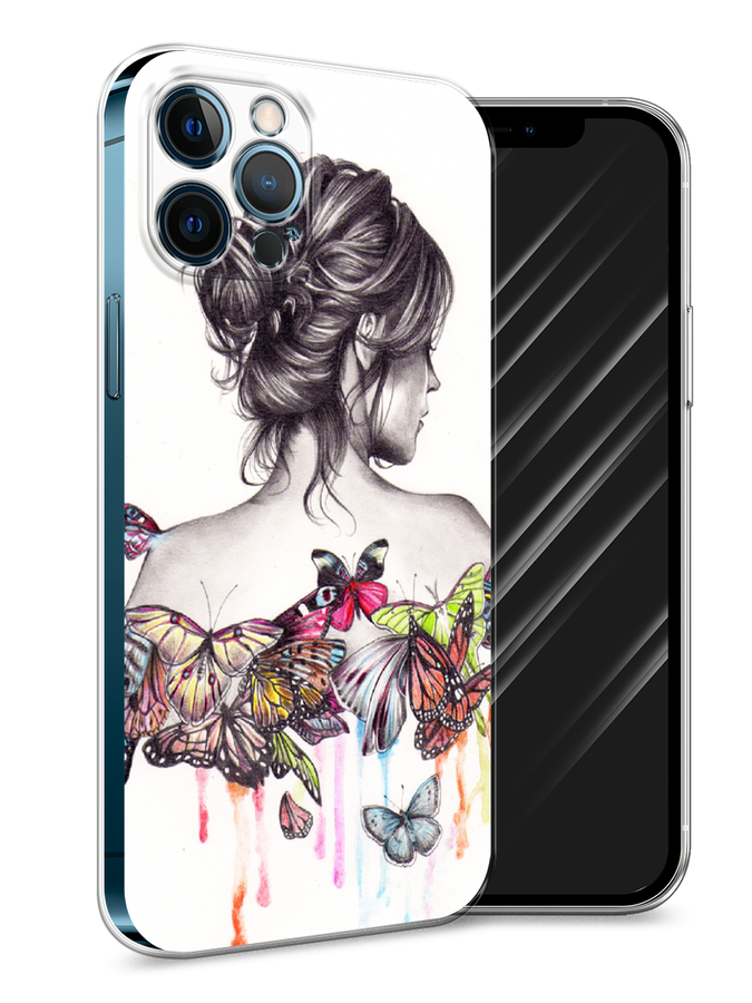 

Чехол Awog на Apple iPhone 12 Pro Max / Айфон 12 Pro Max "Девушка с бабочками", Разноцветный, 12750-10