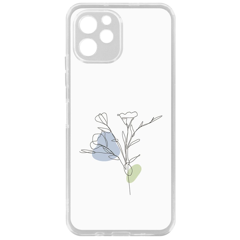 

Чехол-накладка Krutoff Clear Case Эустома для Huawei Nova Y61, Прозрачный