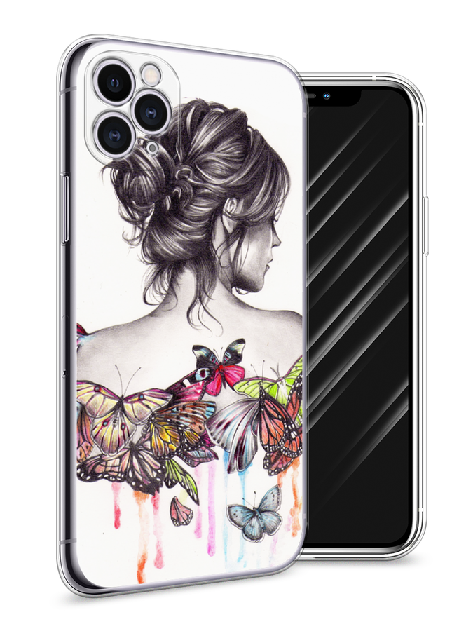 

Чехол Awog на Apple iPhone 11 Pro / Айфон 11 Pro "Девушка с бабочками", Разноцветный, 12350-10