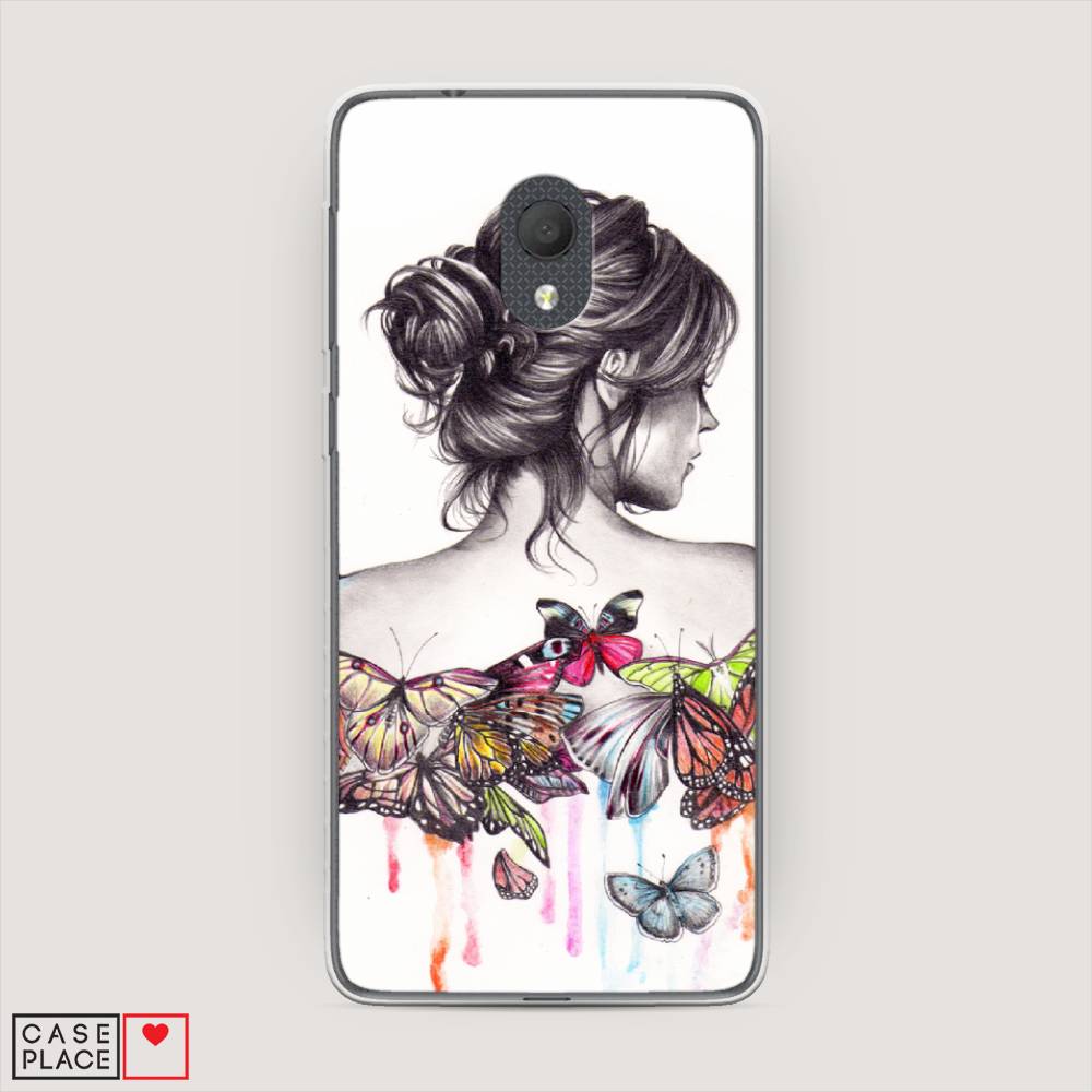

Чехол Awog на Alcatel 1C 5003D (2019) / Алкатель 1C 5003D (2019) "Девушка с бабочками", 170650-10