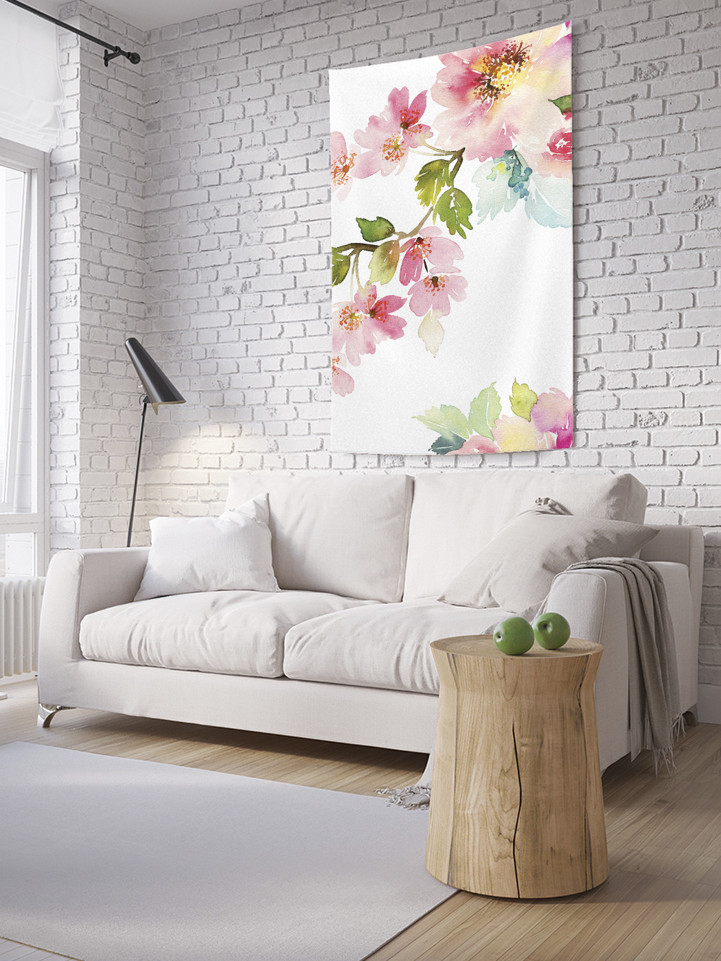 

Вертикальное фотопанно на стену JoyArty Акварельная цветущая ветка 100x150 см, Акварельная цветущая ветка