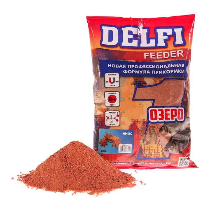 

Делфи Прикормка DELFI Feeder, озеро, анис, 800 г, Коричневый